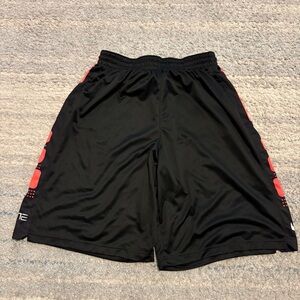 Nike Elite Basketball Shorts Men's XXL Black Orange Dri-FIT Athletic Gym Pockets